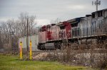 CP + CEFX AC44CW Locomotives leading a train